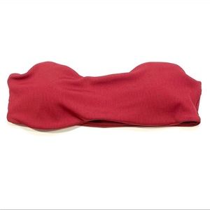 Red Strapless Bikini Top size Medium